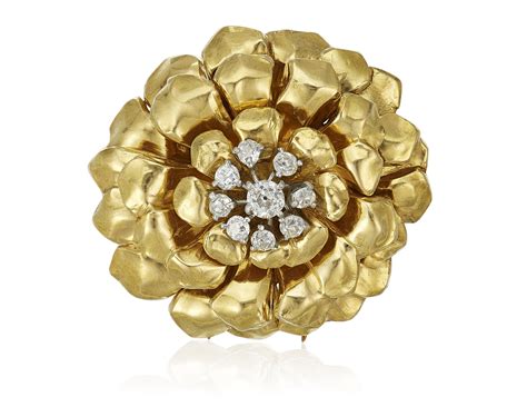 cartier diamond brooch